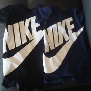 (SOLD)Two Nike baby short one piece outfit